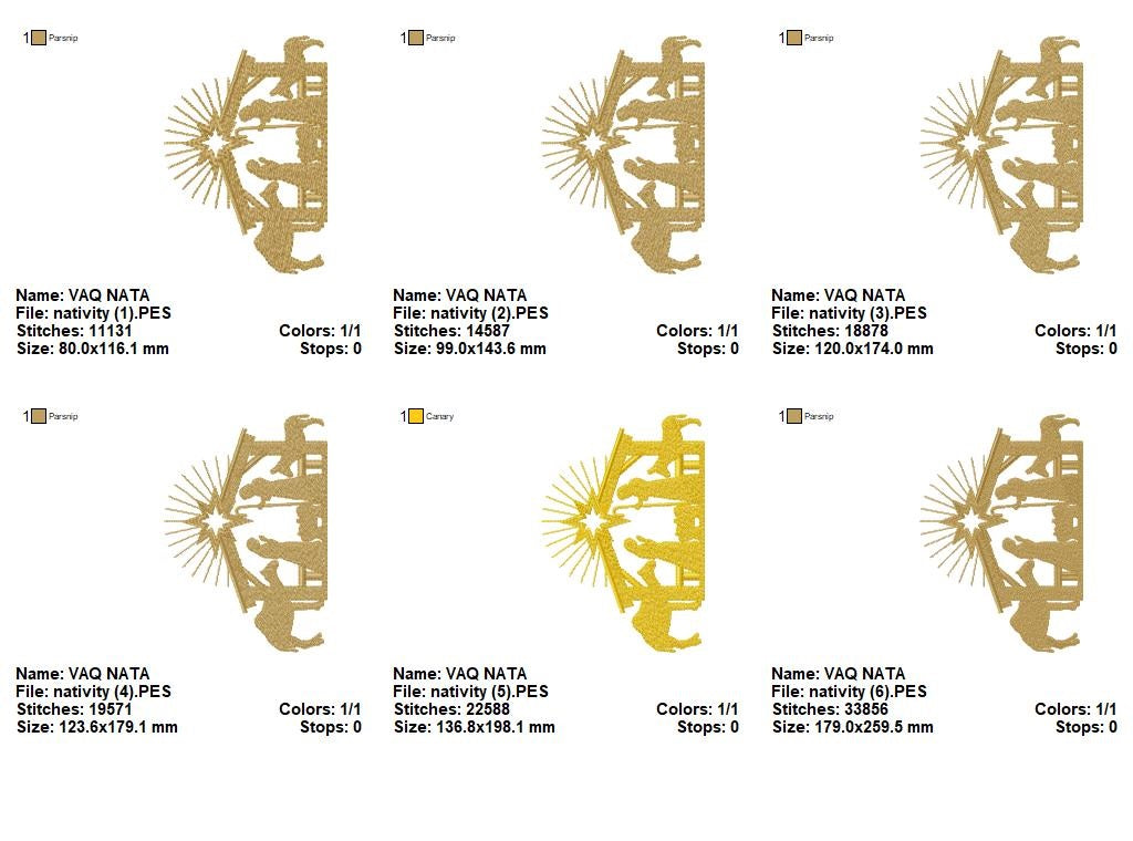 Matriz de Bordado Presépio – Nascimento de Jesus – Ponto Cheio