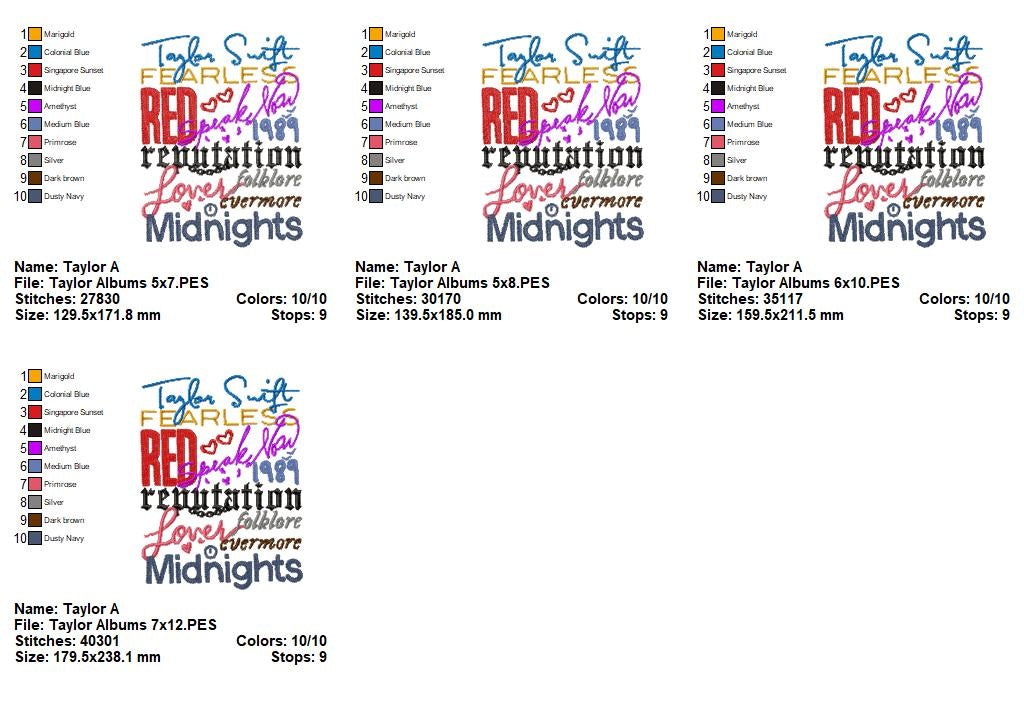 Matriz de Bordado Amor em Cada Álbum - Ponto Cheio