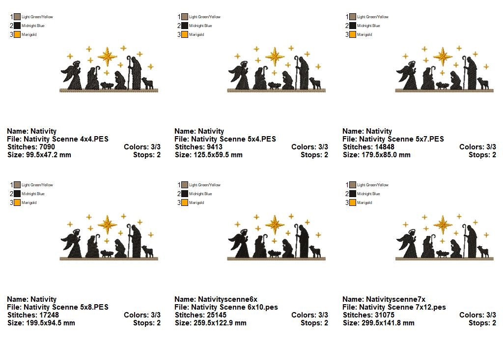 Matriz de Bordado Presépio – Ponto Cheio