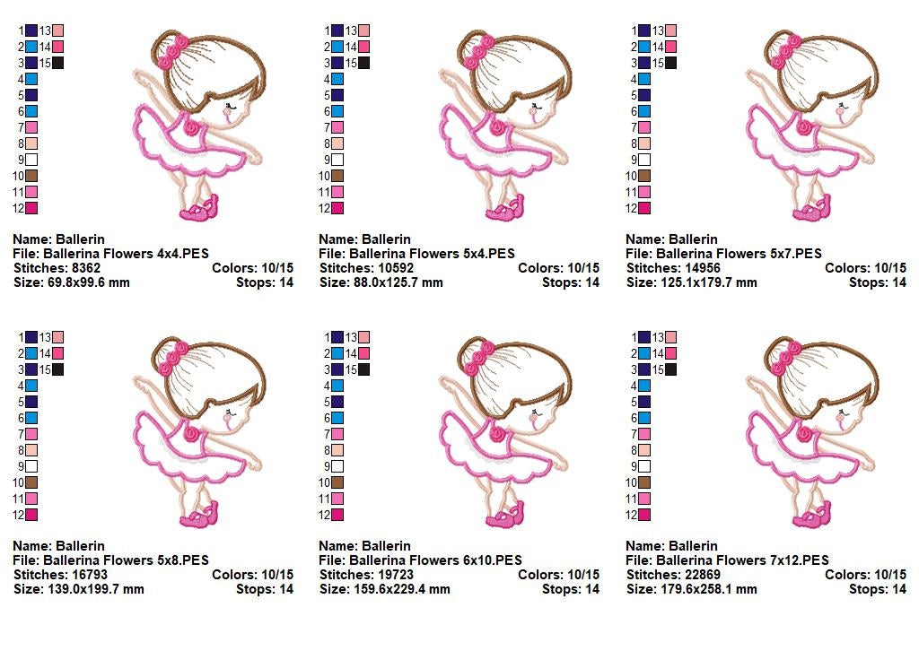 Matriz de Bordado Bailarina Fofinha – Aplique