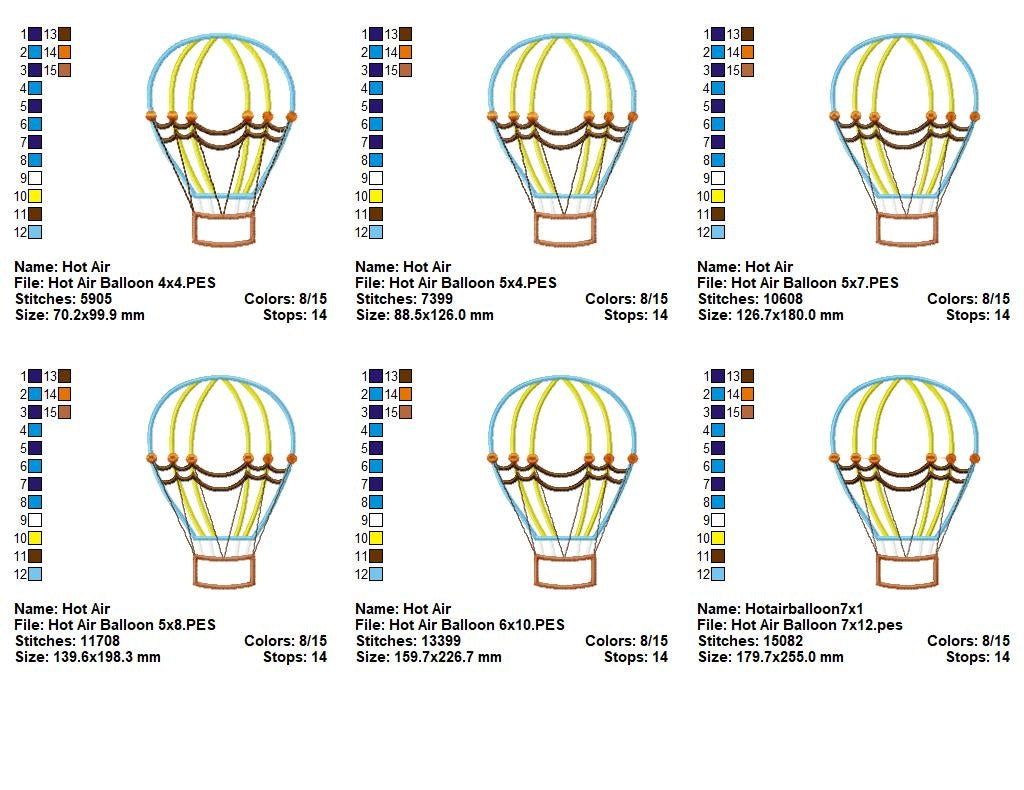 Matriz de Bordado Balão Infantil – Aplique