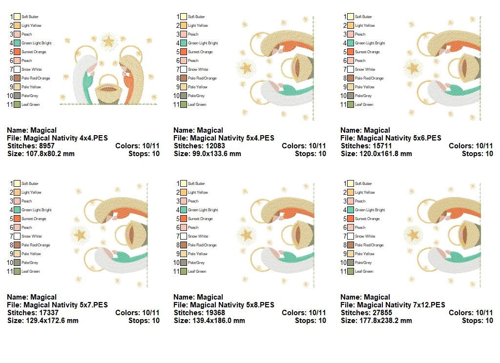 Matriz de Bordado “Noite de Luz e Amor” – Ponto Rippled