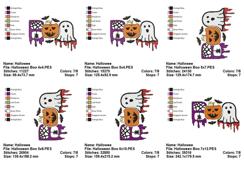Matriz de Bordado Halloween “BOO” – Ponto Cheio