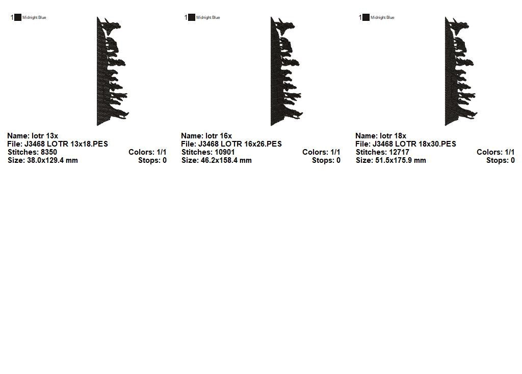 Matriz de Bordado Senhor dos Anéis – Ponto Cheio
