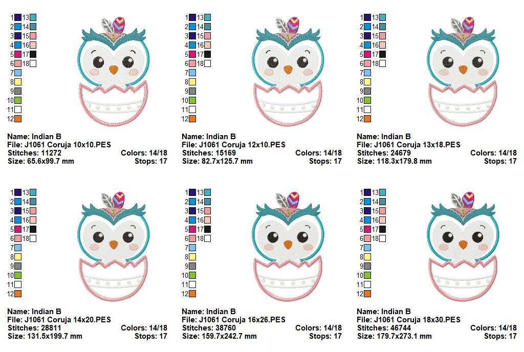 Matriz de Bordado Corujinha Encantada – Aplique
