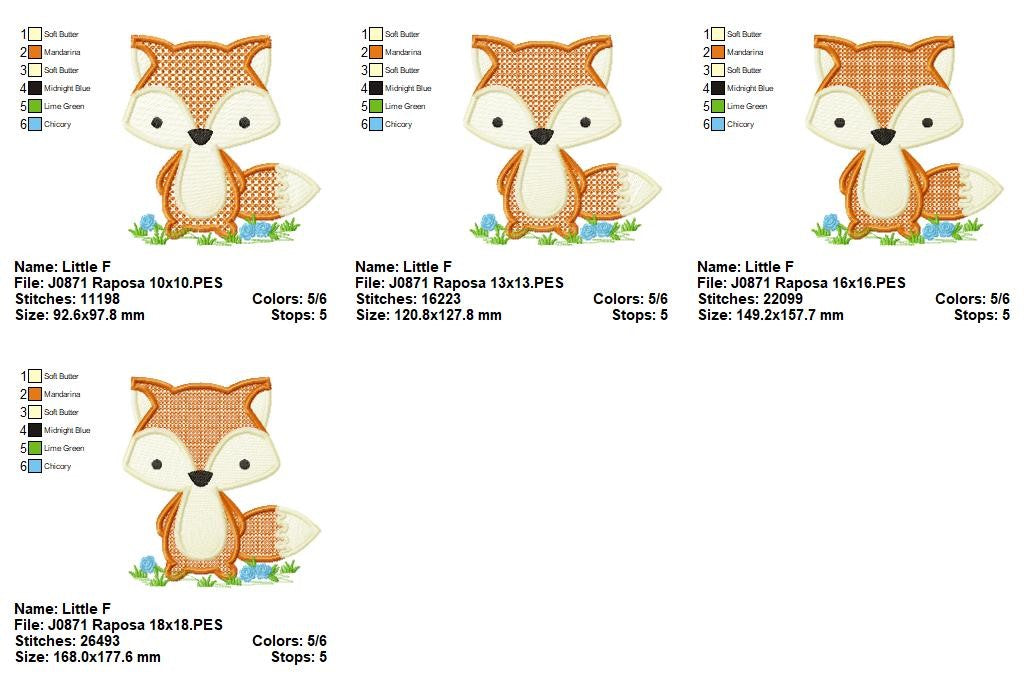 Matriz de Bordado Raposinha no Jardim – Ponto Decorativo