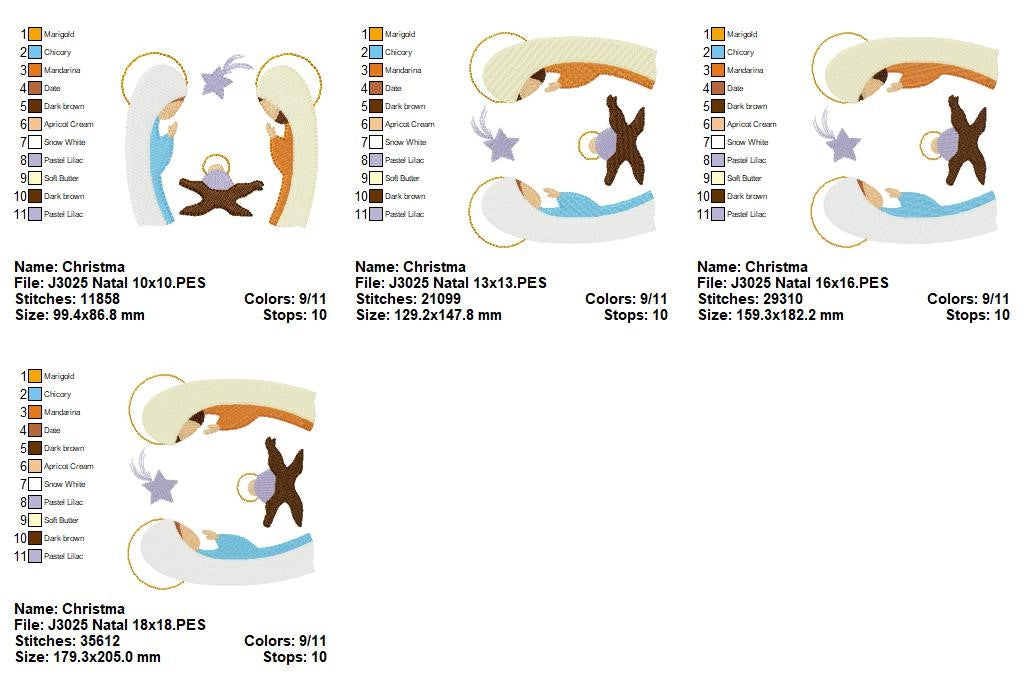 Matriz de Bordado Sagrada Família – Ponto Cheio