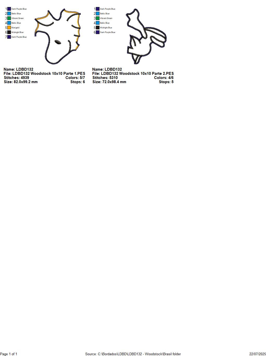 Matriz de Bordado Woodstock – Projeto ITH