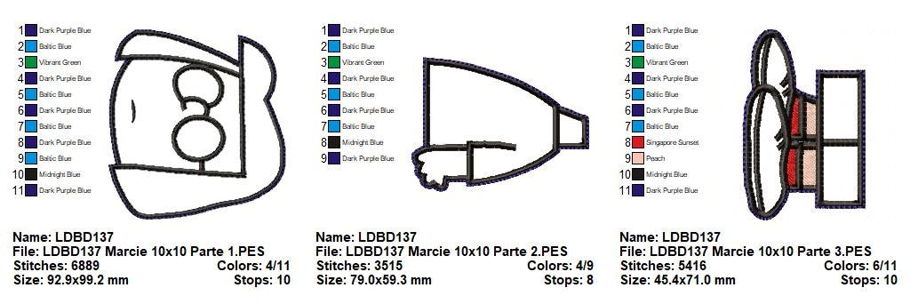 Matriz de Bordado Marcie – Projeto ITH