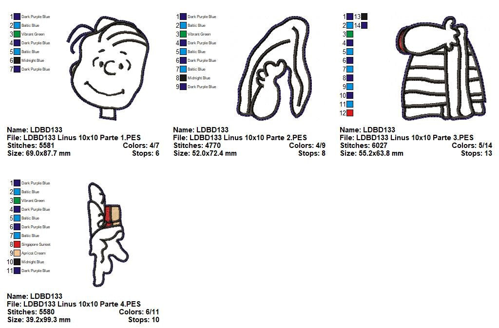 Matriz de Bordado Linus – Projeto ITH