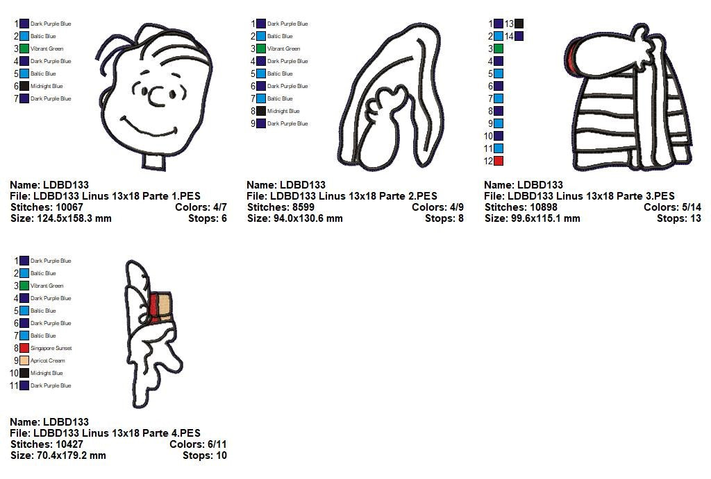 Matriz de Bordado Linus – Projeto ITH