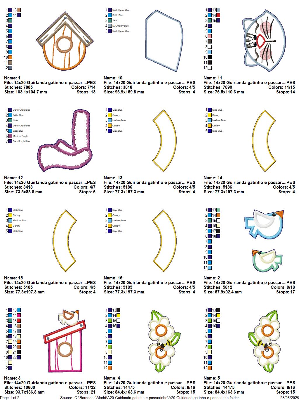 Matriz de Bordado Gato Bem Vindo – Projeto ITH