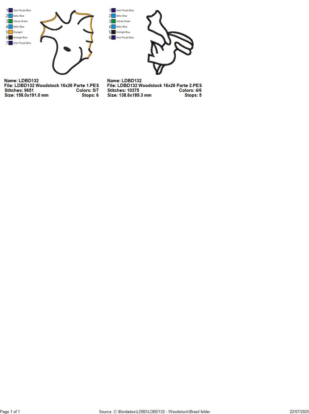 Matriz de Bordado Woodstock – Projeto ITH