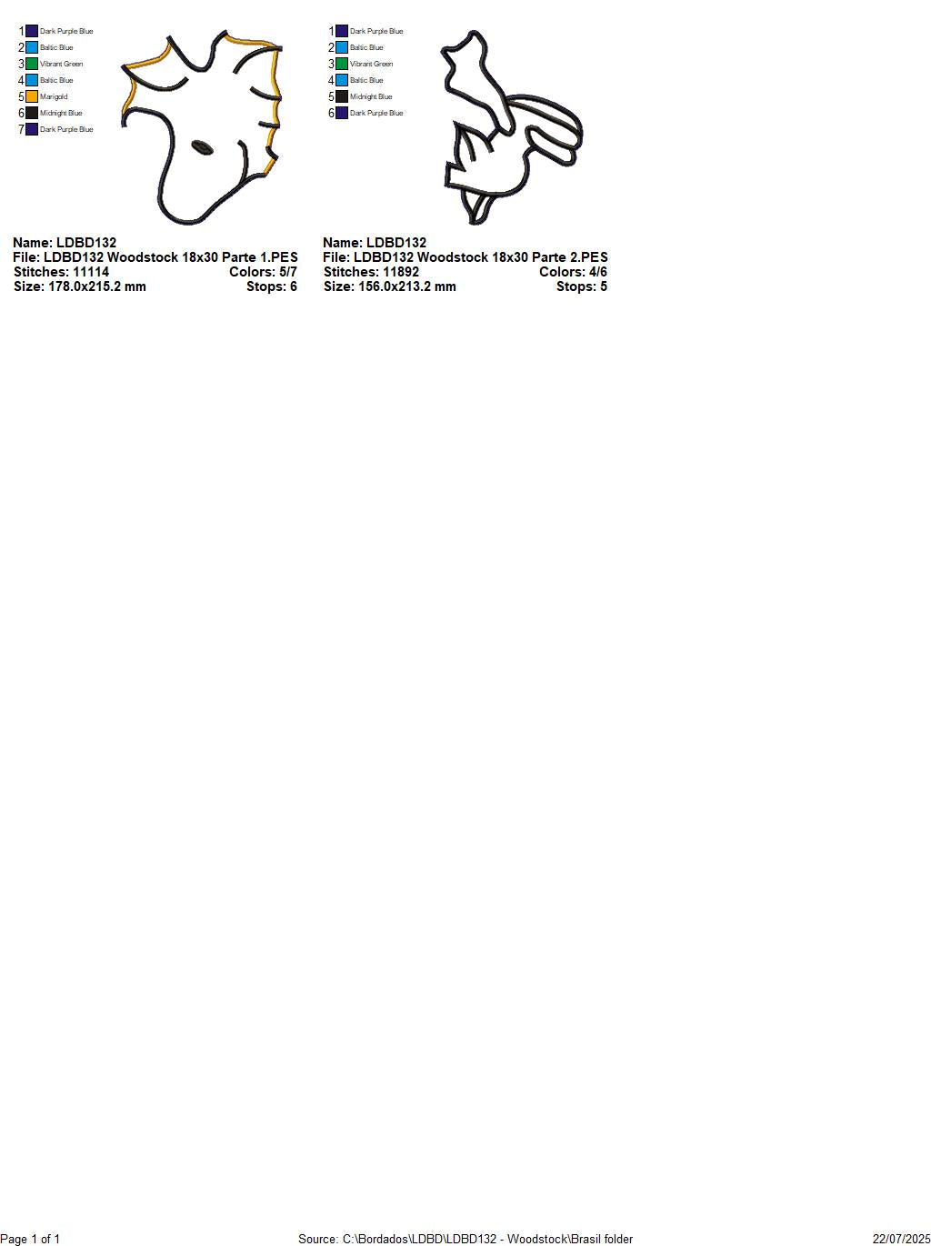 Matriz de Bordado Woodstock – Projeto ITH