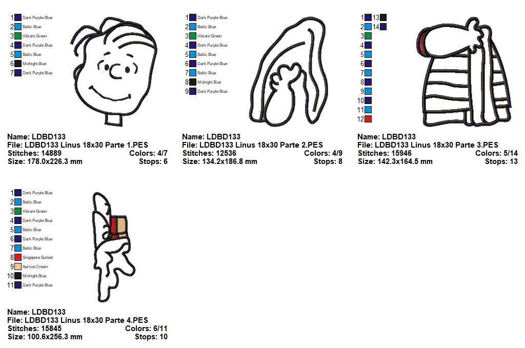 Matriz de Bordado Linus – Projeto ITH