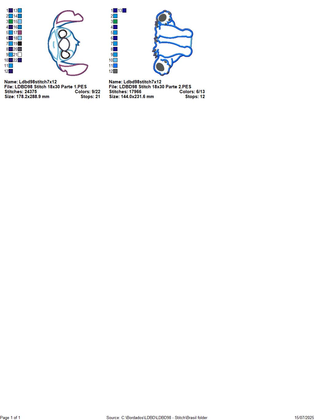 Matriz de Bordado Stitch Foto Sentado – Projeto ITH
