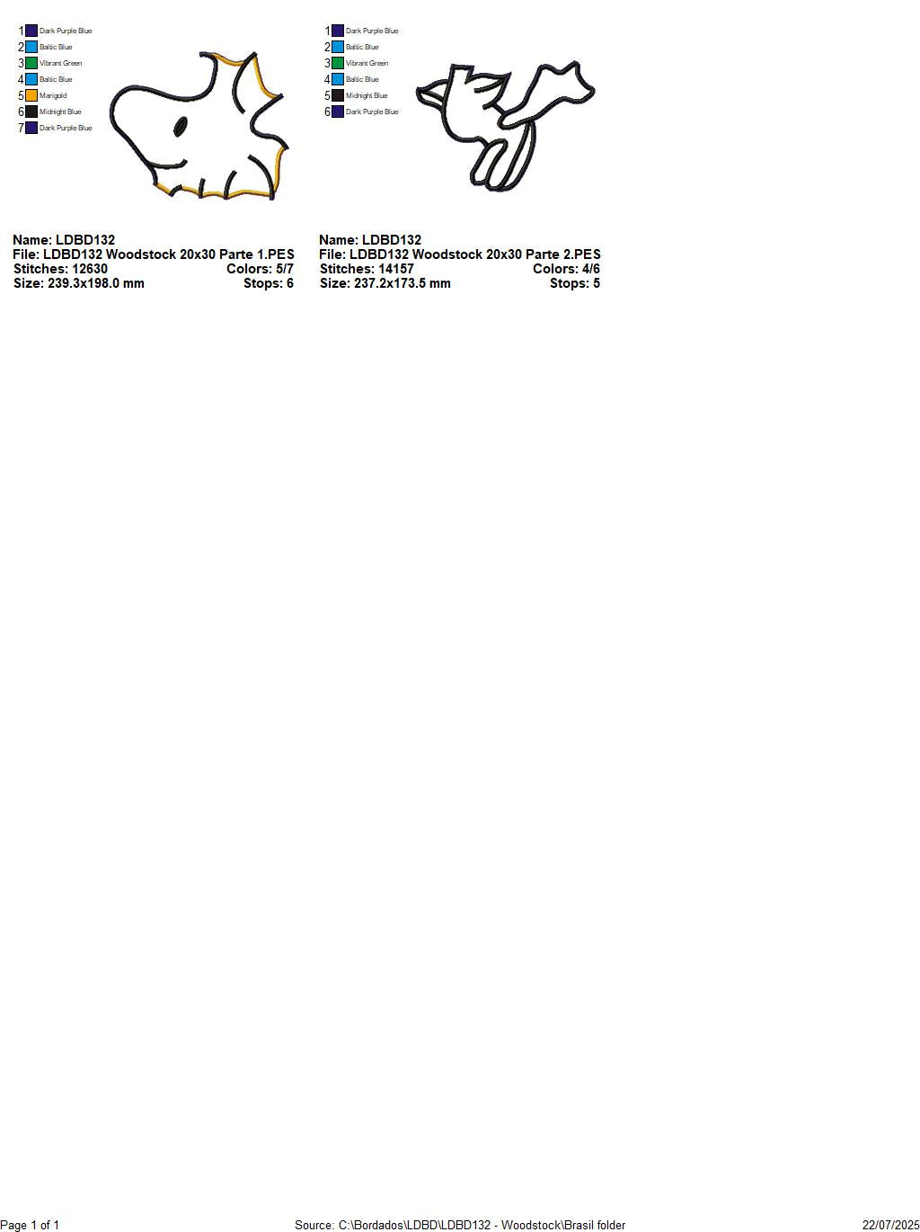 Matriz de Bordado Woodstock – Projeto ITH