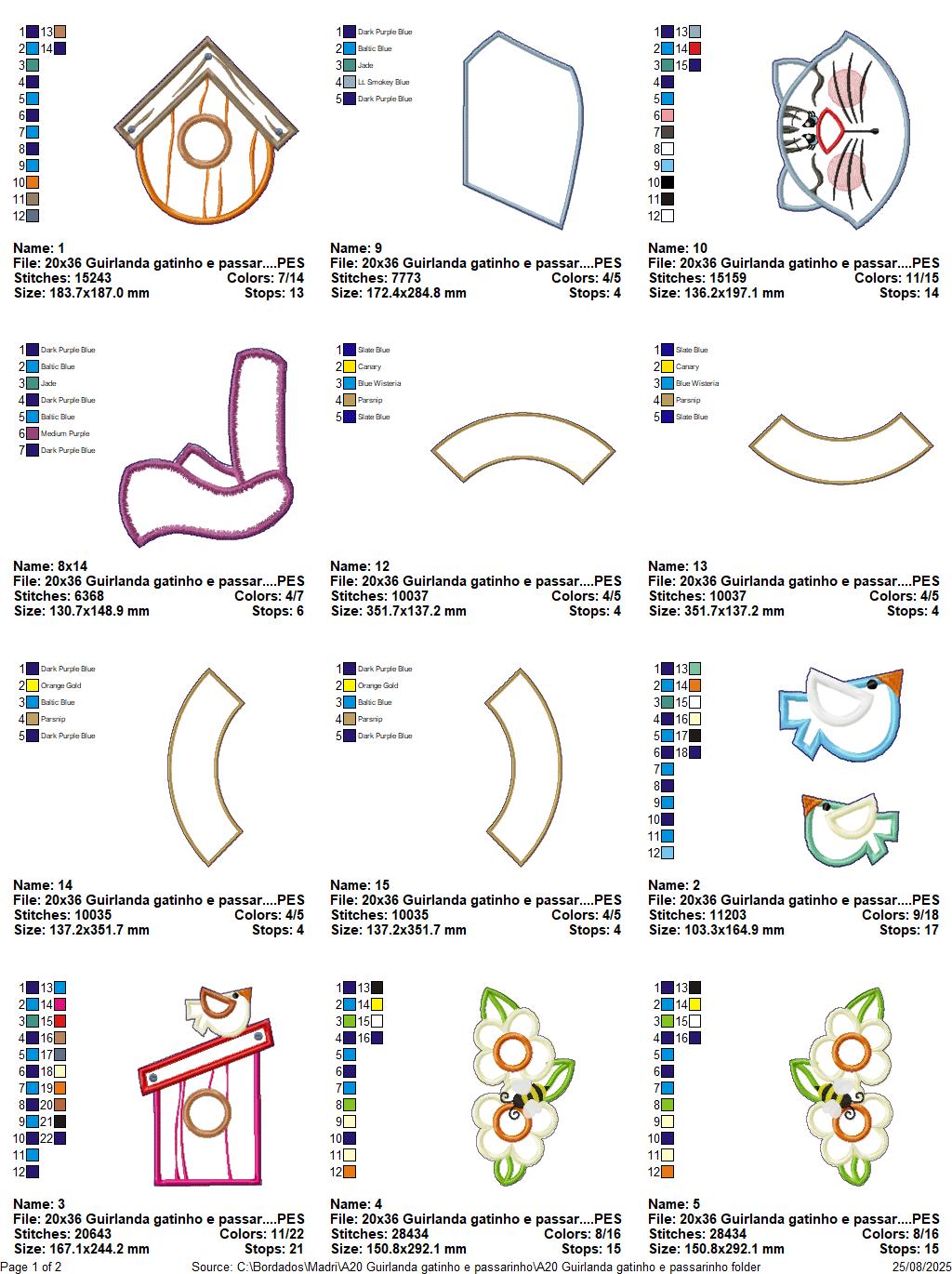Matriz de Bordado Gato Bem Vindo – Projeto ITH