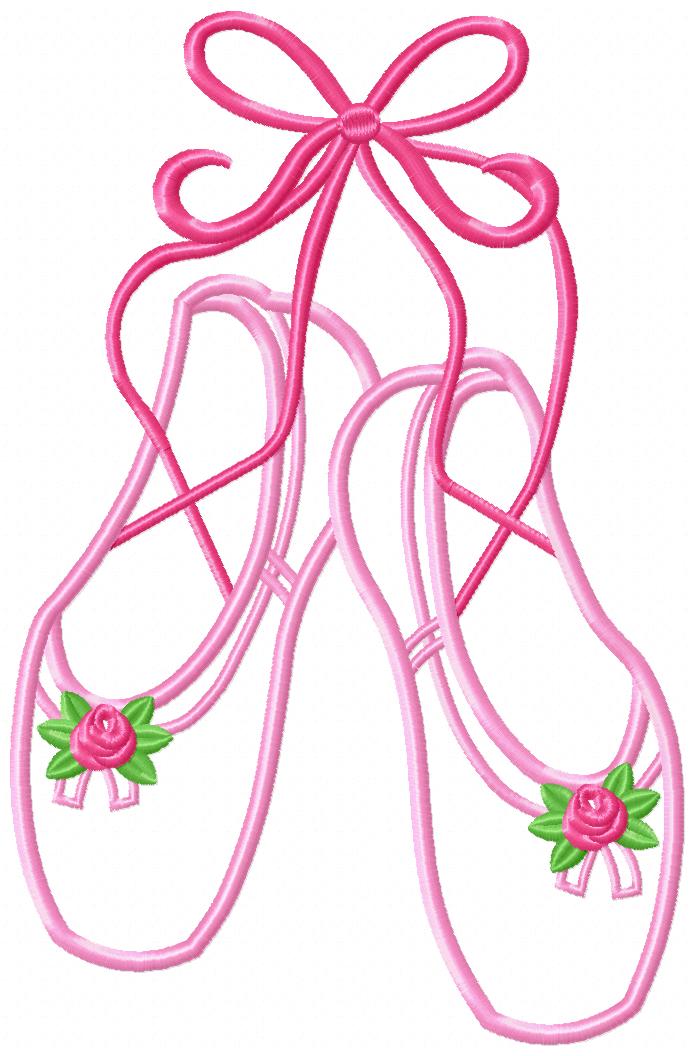 Matriz de Bordado Sapatilhas de Balé Fofinhas – Aplique