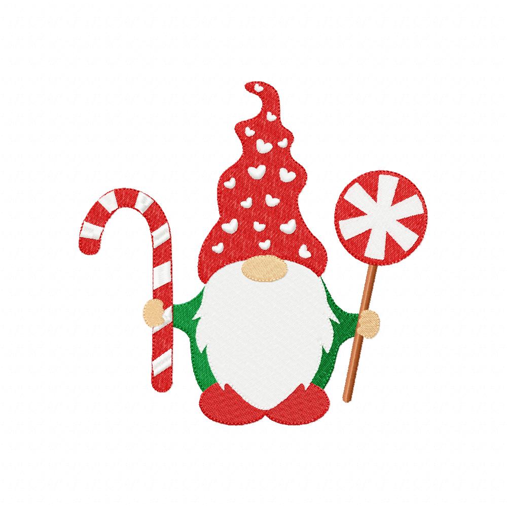 Matriz de Bordado Duendezinho Doce Natal - Ponto Cheio