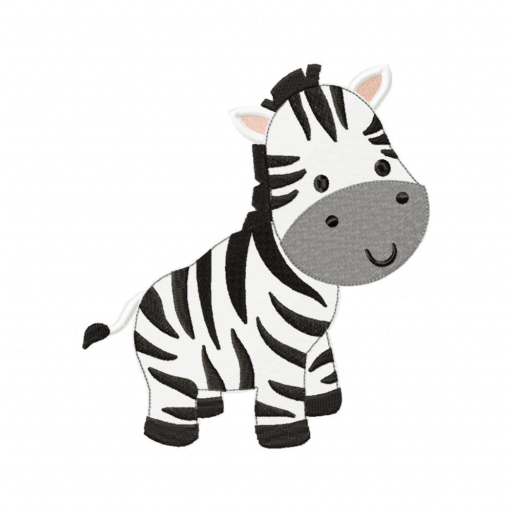 Matriz de Bordado Zebra Baby Safari – Ponto Cheio