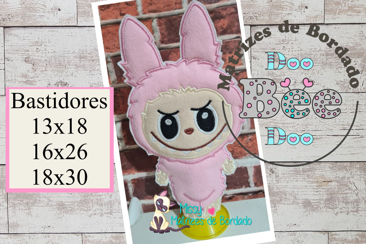 Matriz de Bordado Monstrinho Fofo - Suporte de Guardanapo – Projeto ITH