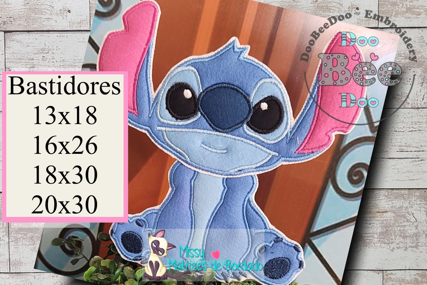 Matriz de Bordado Stitch Foto Sentado – Projeto ITH