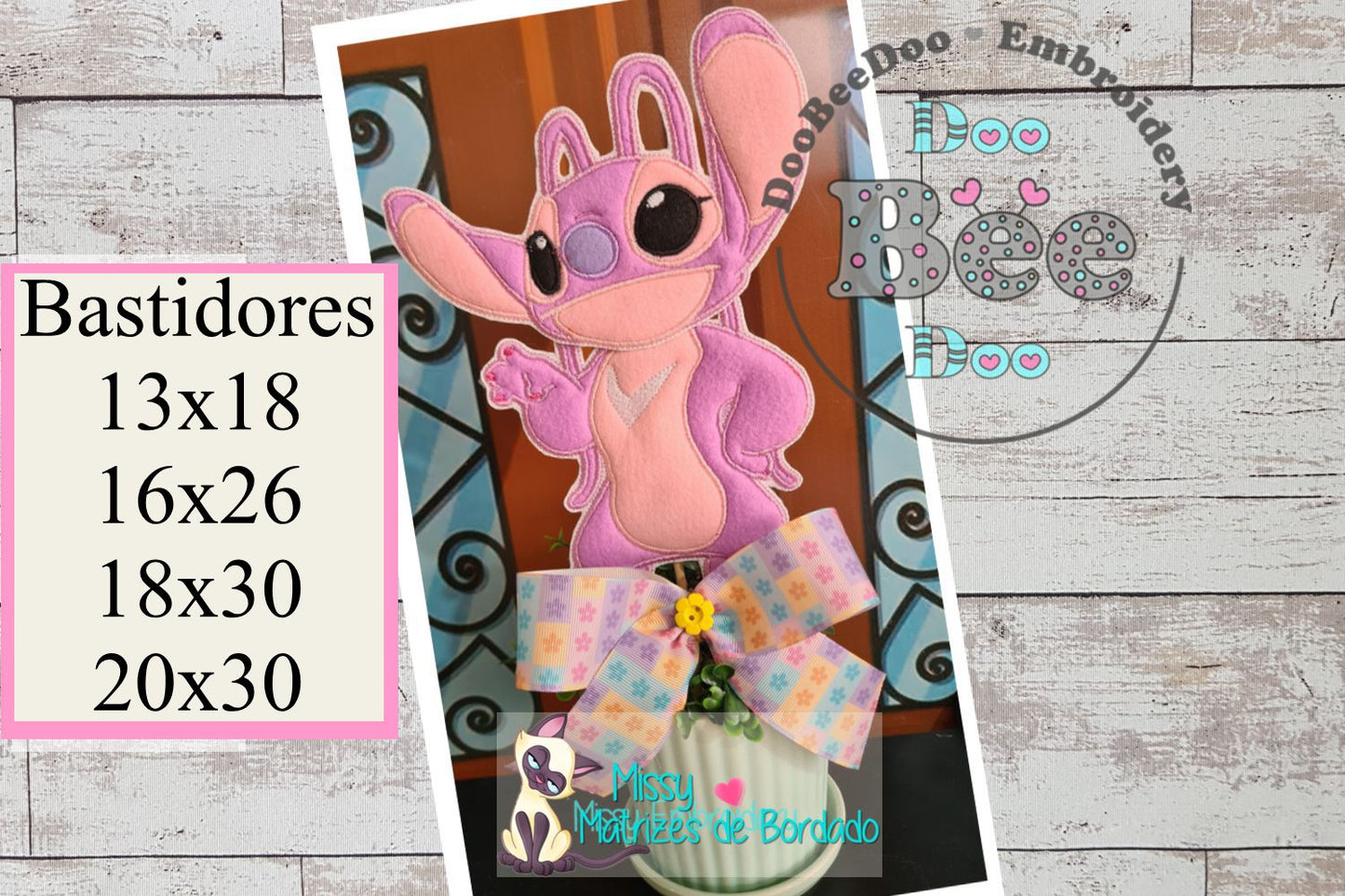 Matriz de Bordado Angel Fofa - Stitch Menina – Projeto ITH