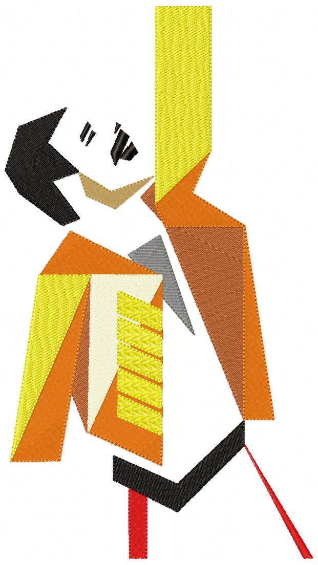 Matriz de Bordado Freddie Mercury Minimalista – Ponto Cheio