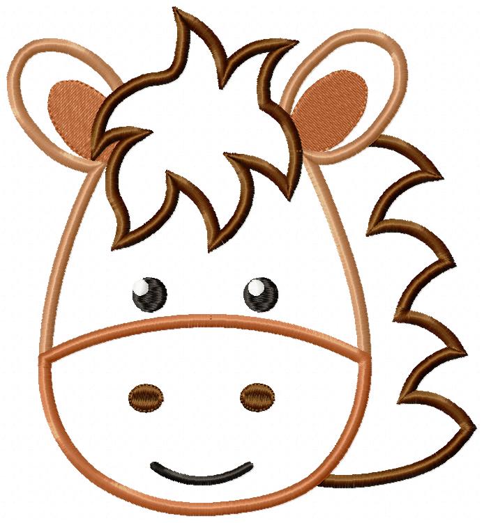 Matriz de Bordado Cavalo Fofo – Aplique