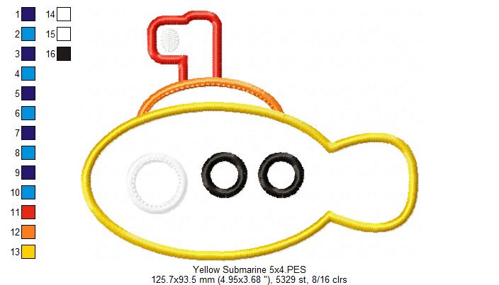 Matriz de Bordado Submarino Lúdico – Aplique
