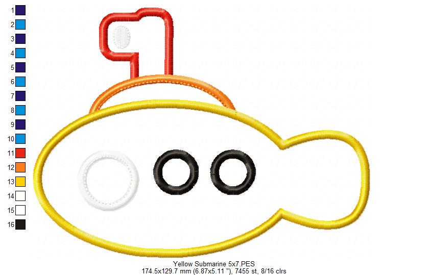 Matriz de Bordado Submarino Lúdico – Aplique