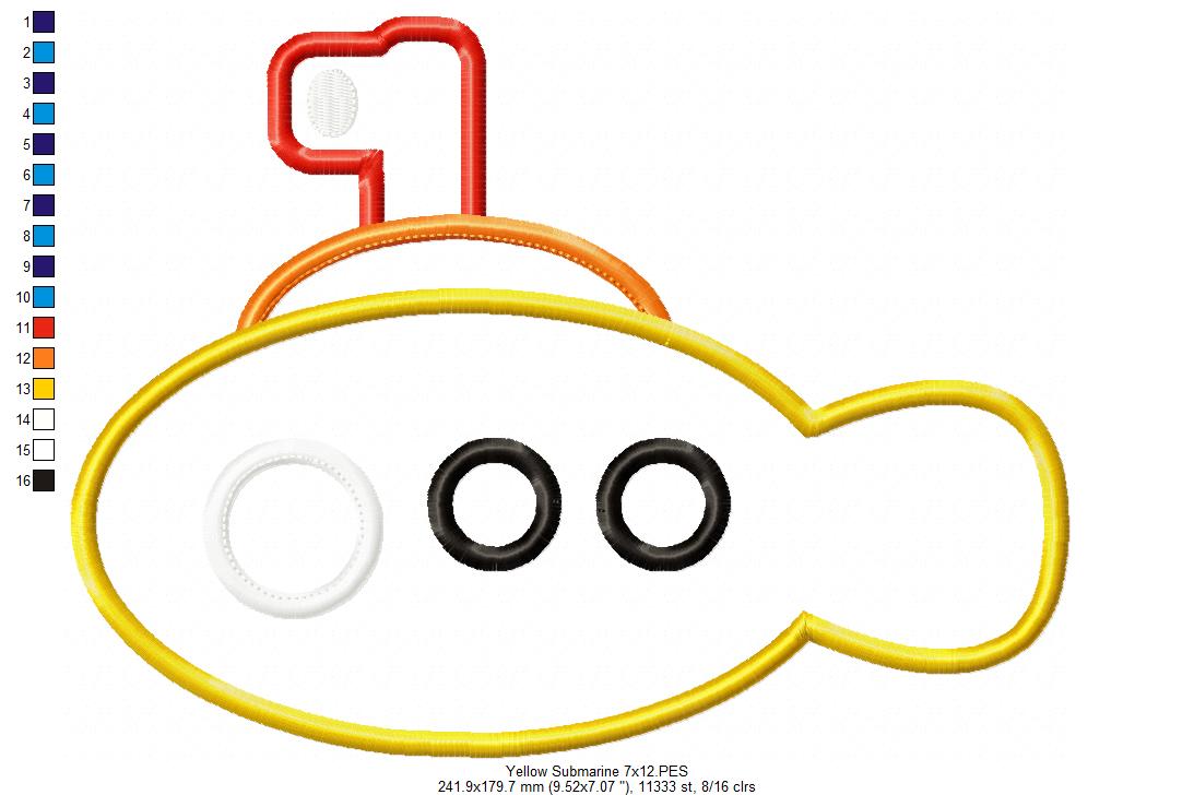 Matriz de Bordado Submarino Lúdico – Aplique