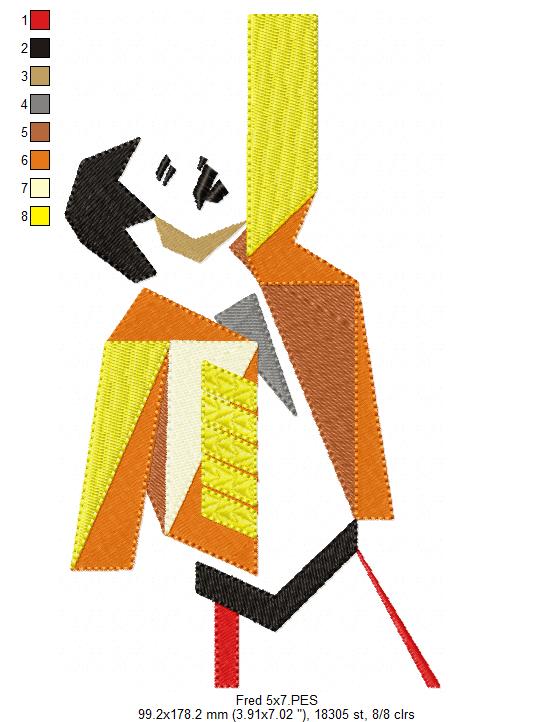 Matriz de Bordado Freddie Mercury Minimalista – Ponto Cheio