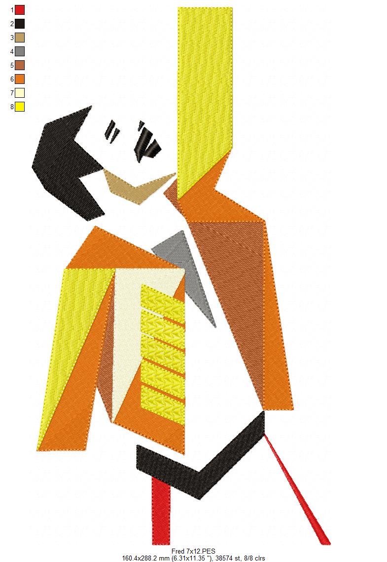 Matriz de Bordado Freddie Mercury Minimalista – Ponto Cheio