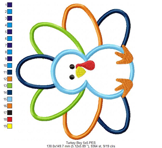 Matriz de Bordado Peru Infantil com Penas Vibrantes – Aplique