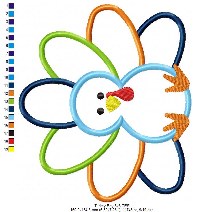 Matriz de Bordado Peru Infantil com Penas Vibrantes – Aplique