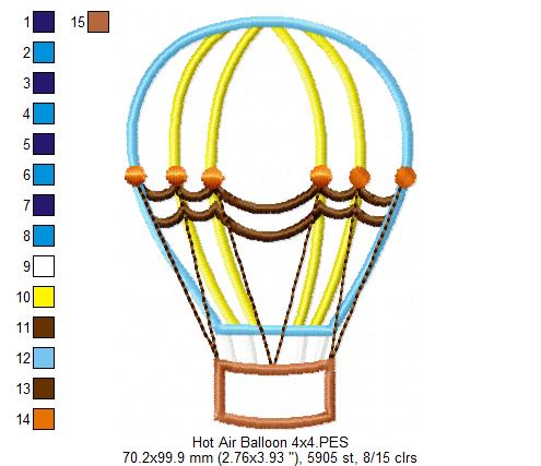 Matriz de Bordado Balão Infantil  – Aplique