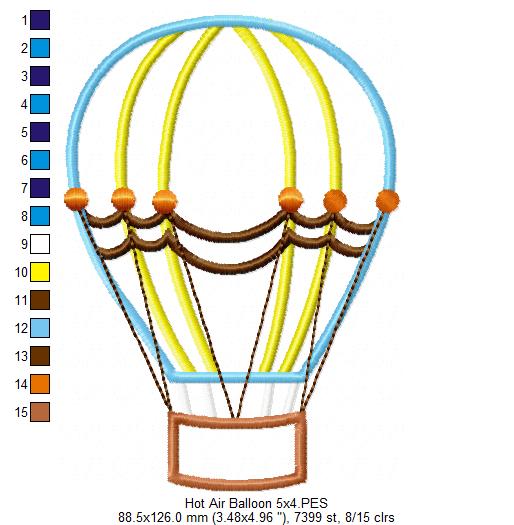 Matriz de Bordado Balão Infantil  – Aplique