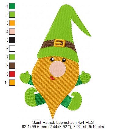 Matriz de Bordado Duende Fofinho de São Patrício – Ponto Cheio