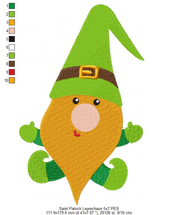 Matriz de Bordado Duende Fofinho de São Patrício – Ponto Cheio