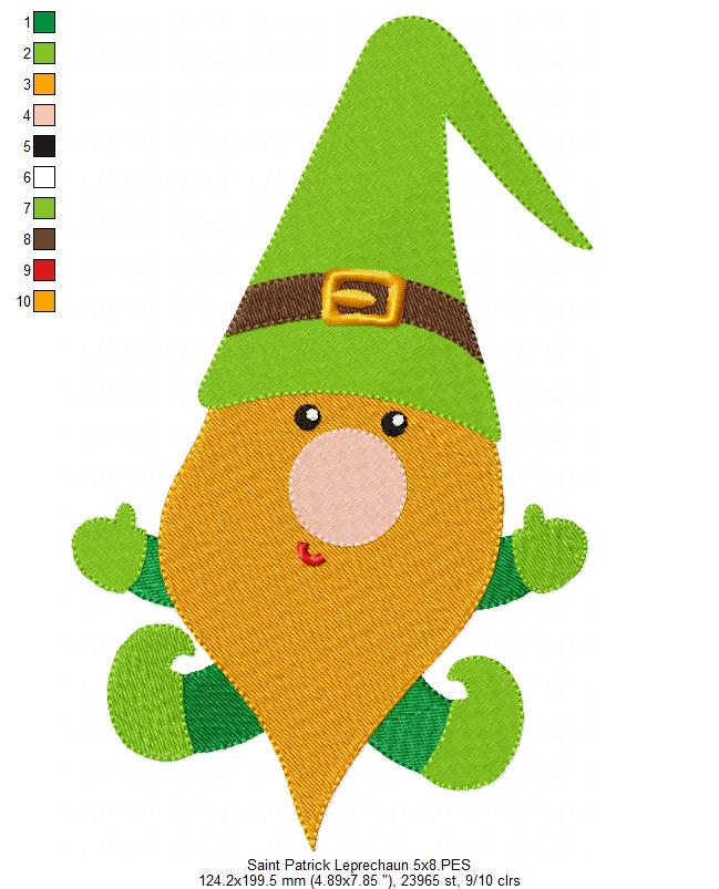 Matriz de Bordado Duende Fofinho de São Patrício – Ponto Cheio