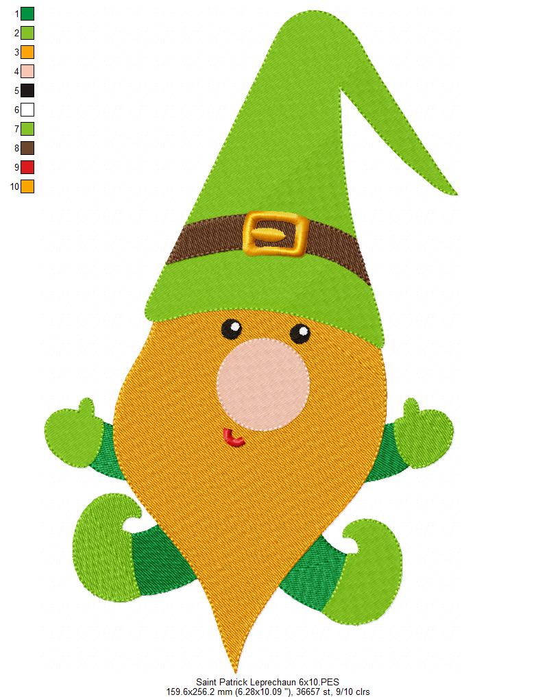 Matriz de Bordado Duende Fofinho de São Patrício – Ponto Cheio
