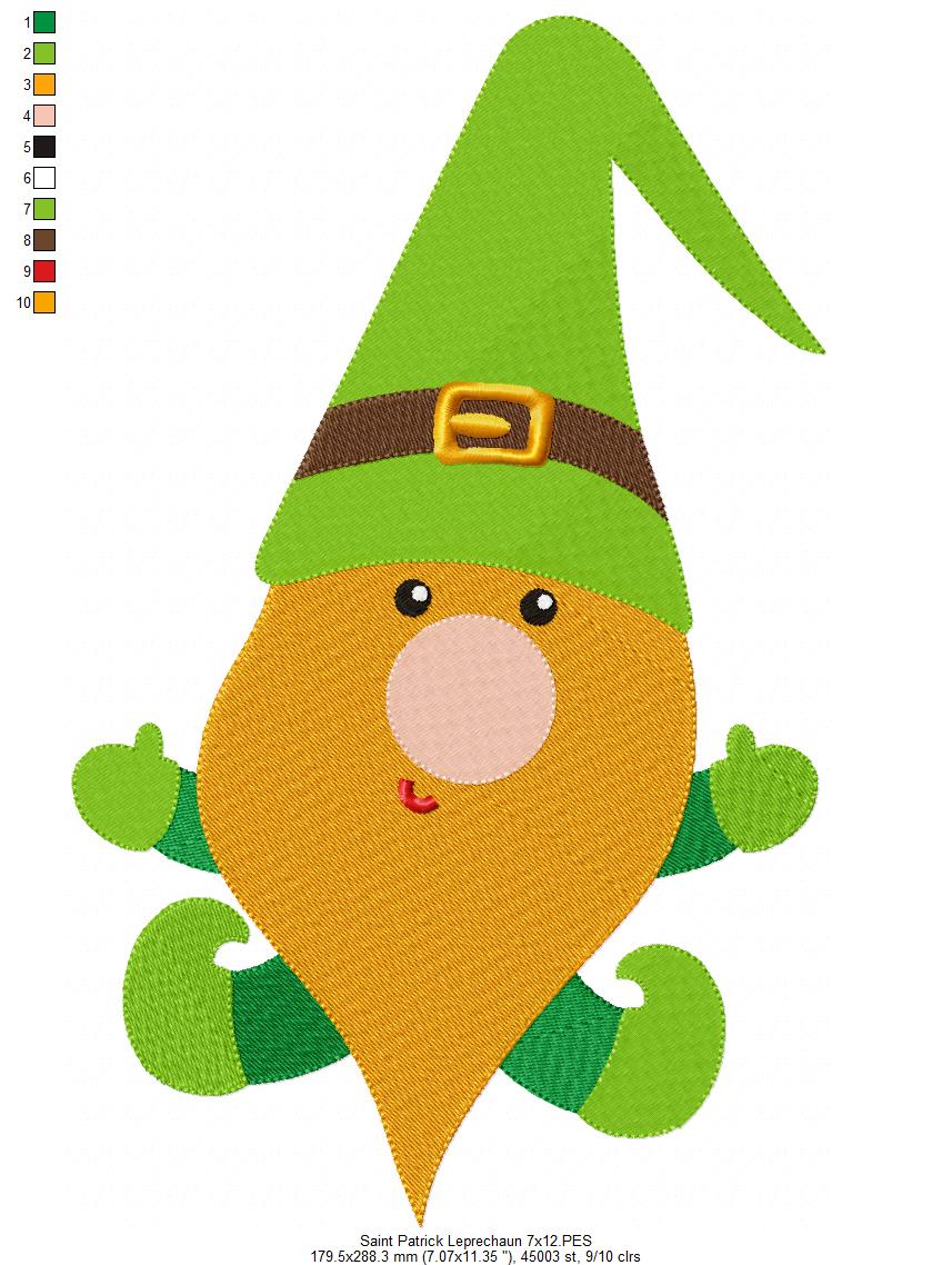 Matriz de Bordado Duende Fofinho de São Patrício – Ponto Cheio