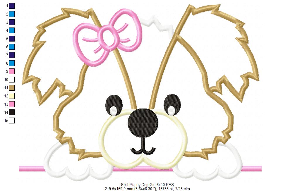 Matriz de Bordado Cachorrinha Charmosa – Ponto Aplique