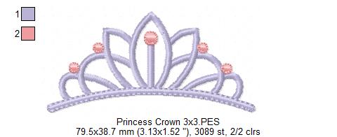 Matriz de Bordado Tiara Fofurinha Real – Ponto Satim