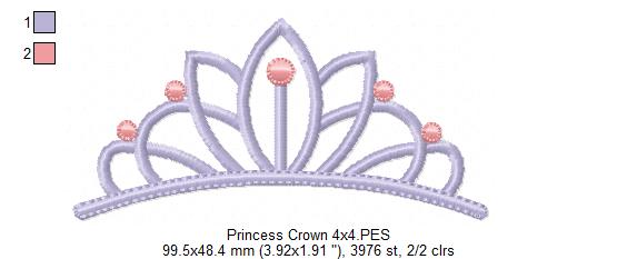 Matriz de Bordado Tiara Fofurinha Real – Ponto Satim