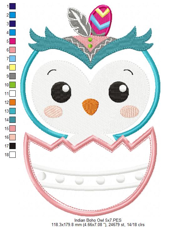 Matriz de Bordado Corujinha Encantada – Aplique
