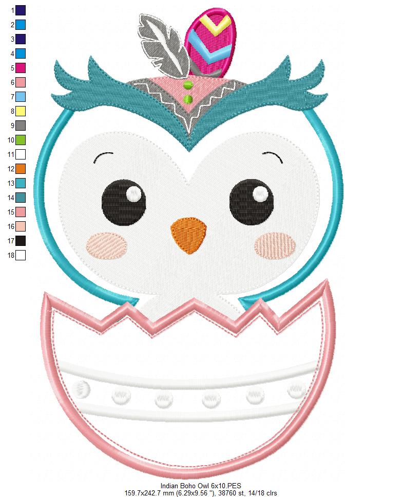 Matriz de Bordado Corujinha Encantada – Aplique