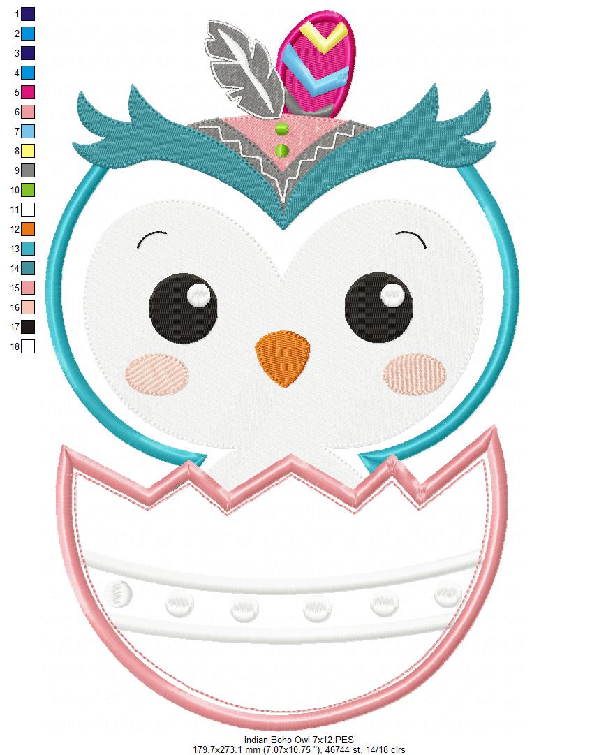 Matriz de Bordado Corujinha Encantada – Aplique
